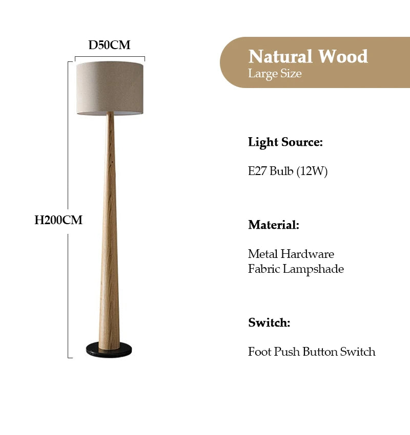 Luxury Wooden Floor Lamp