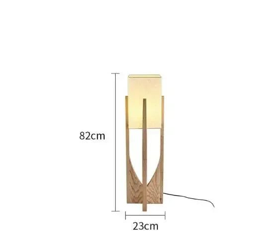 Japanese Vintage Wood Floor Lamp