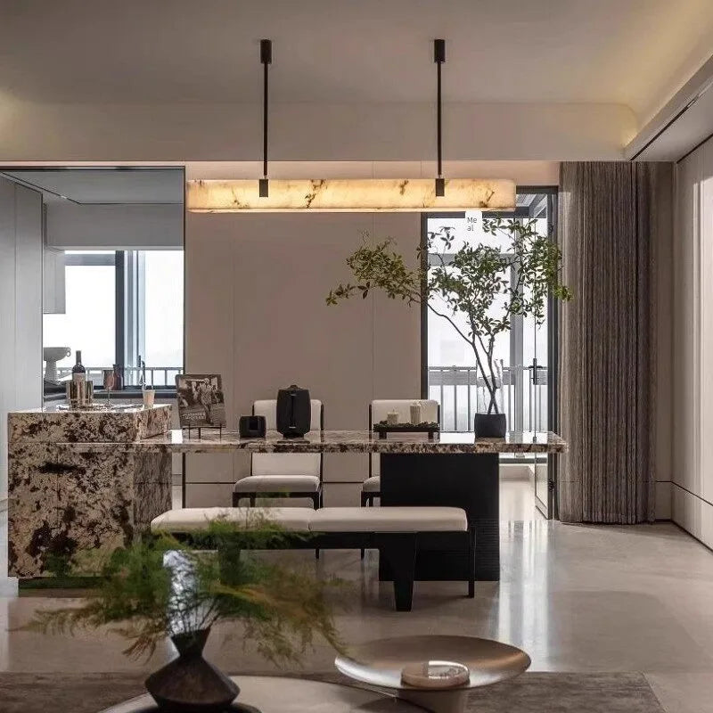 Marble Linear Pendant Light