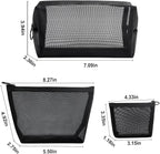 3-Pack Mesh Cosmetic Pouches