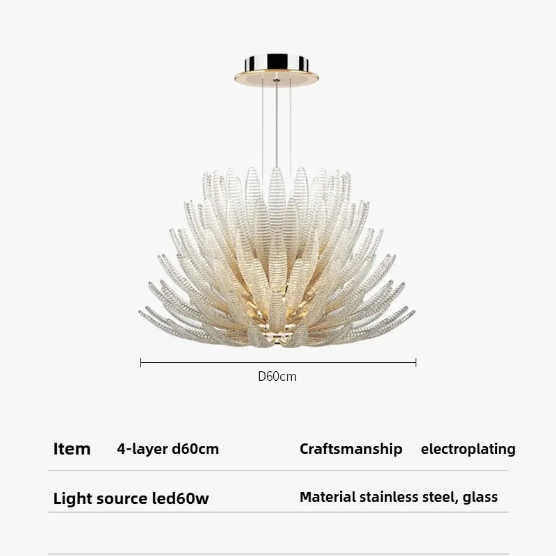 Modern Art Glass LED Chandelier