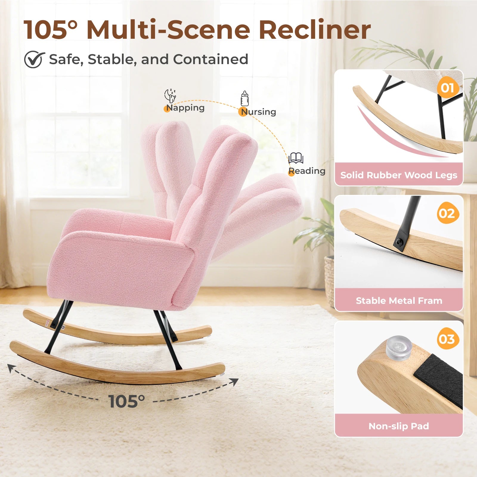 Teddy Upholstered Rocking Chair