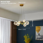 Romantic Starry Glass Pendant Chandelier