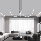 Nordic Minimalist Copper Line Chandelier