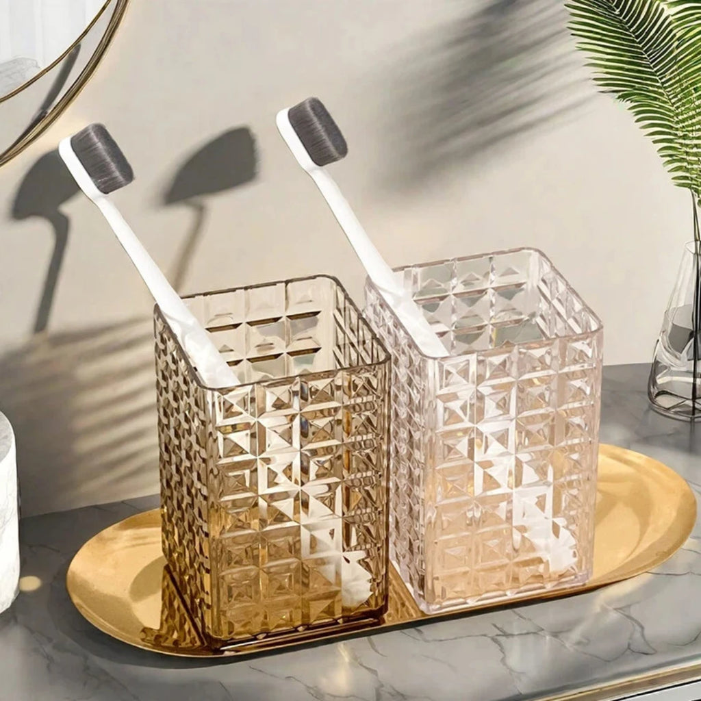 Portable Plastic Toothbrush Holder Cup