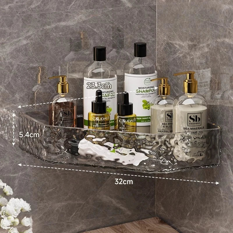 Clear Bathroom Corner Shelf Organizer