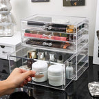 Clear Desktop Makeup Organizer