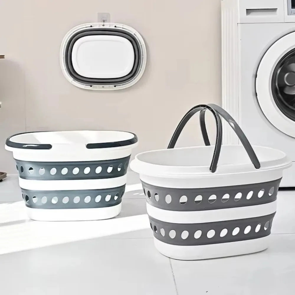 Space-Saving Collapsible Laundry Basket
