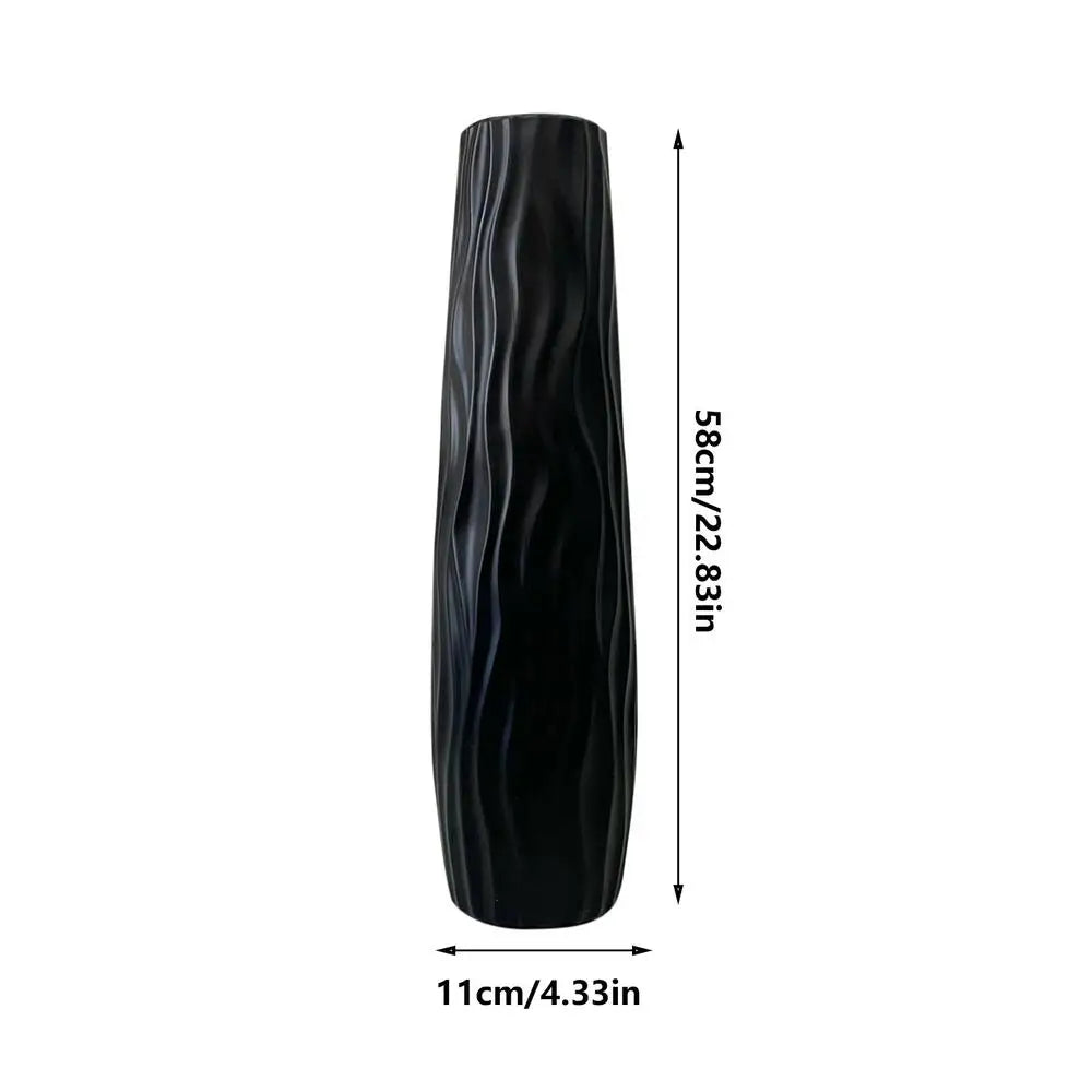 Tall 3D Relief Floor Vase for Home Décor