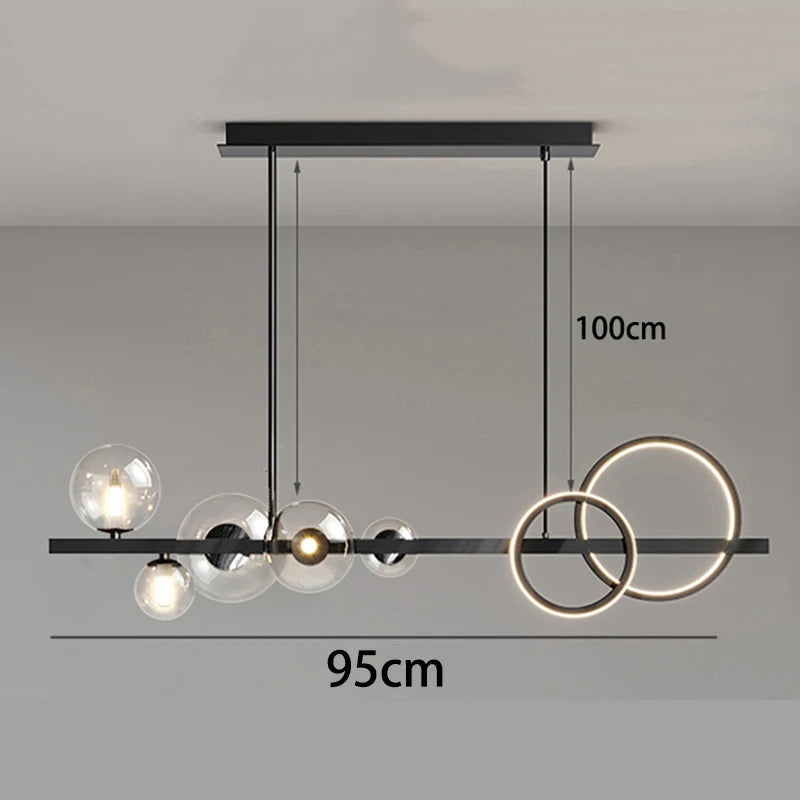 Contemporary Glass Pendant Chandelier