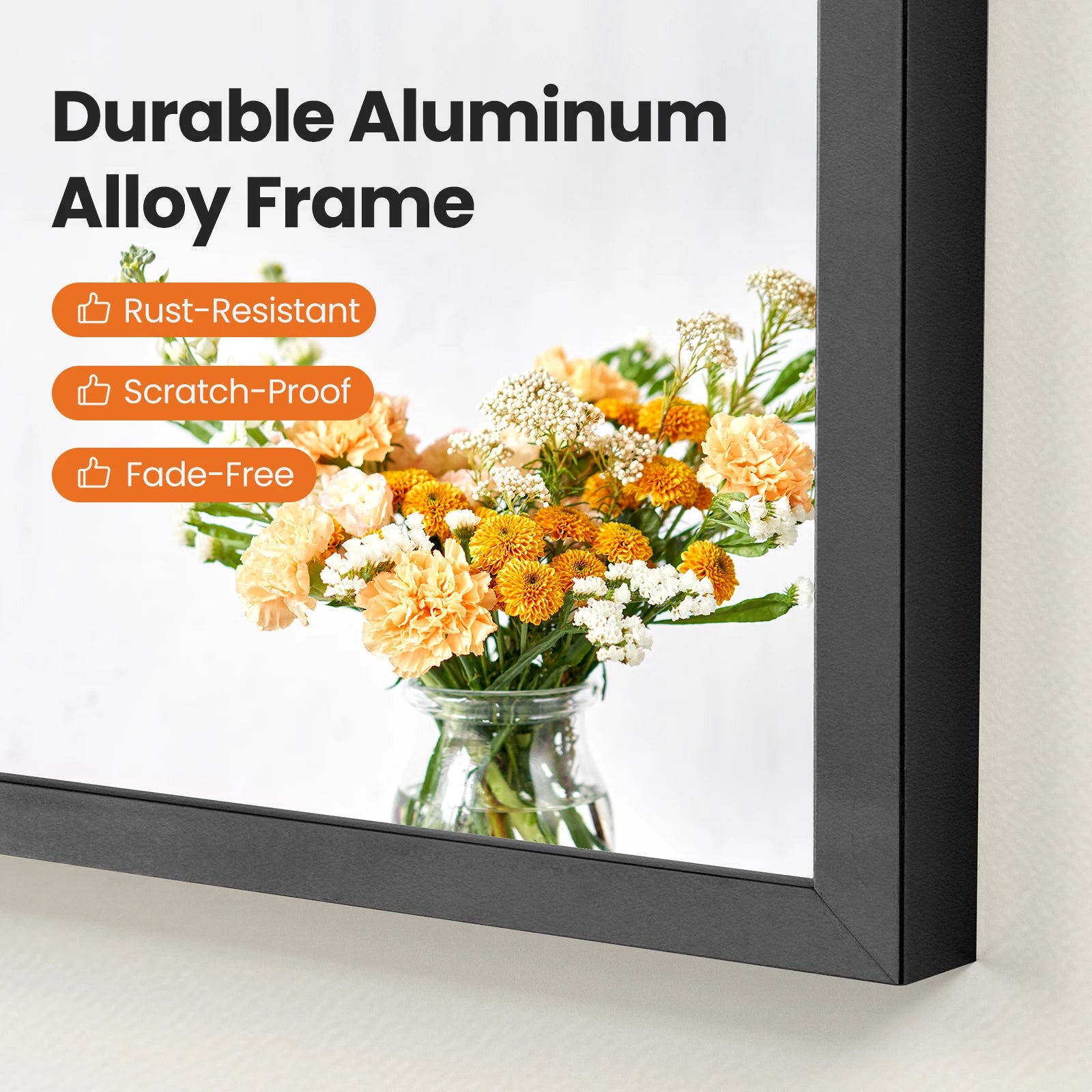 Sleek Arched Aluminum Mirror
