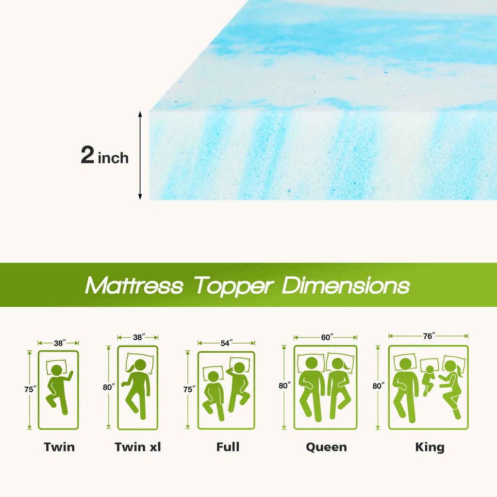 Gel Cooling Memory Foam Topper