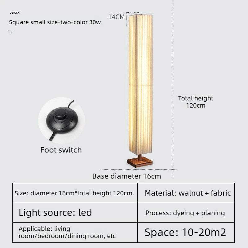Zen Walnut Floor Lamp
