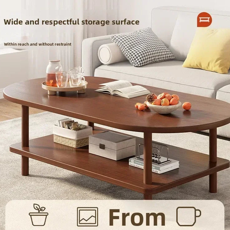 Oval Storage Coffee Table