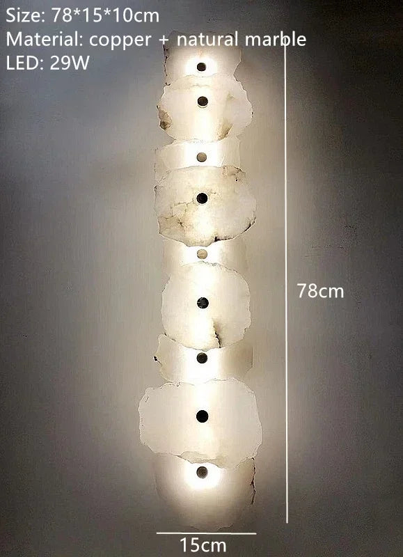 Natural Marble LED Chandelier