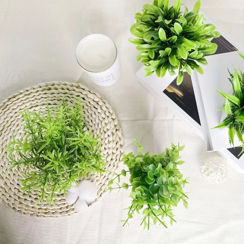 Mini Plastic Bonsai Potted Plant