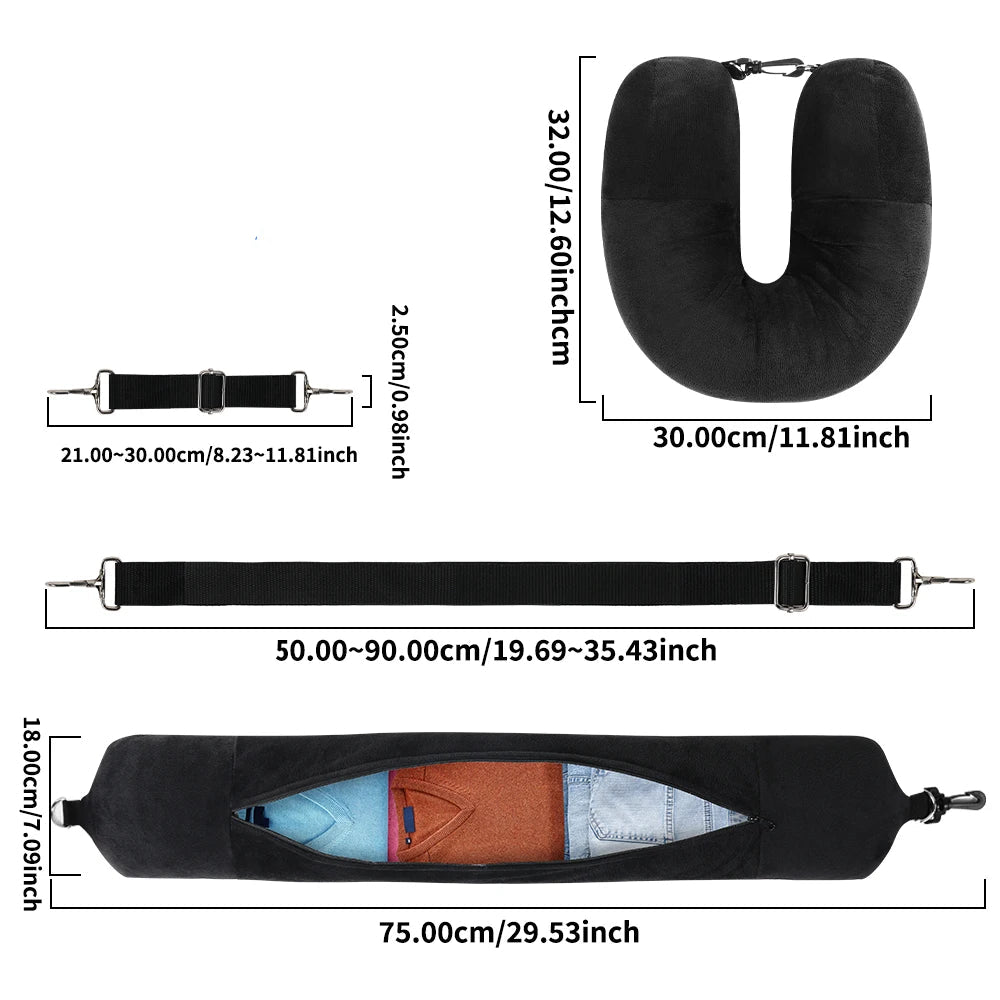 Innovative Travel Neck Pillow Organizer