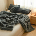 Plush Faux Rabbit Fur Blanket