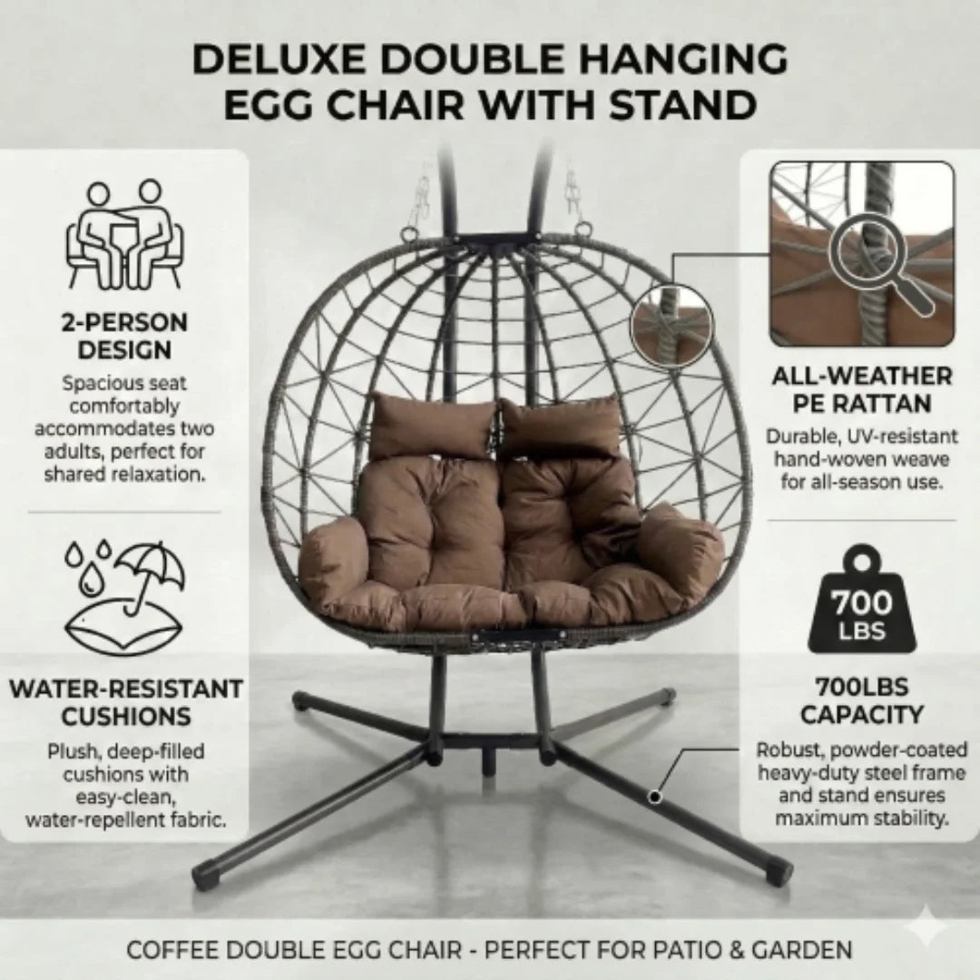 Luxury Double Hanging Egg Chair