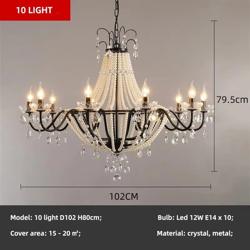 Gold Crystal Candle Chandelier Luxury