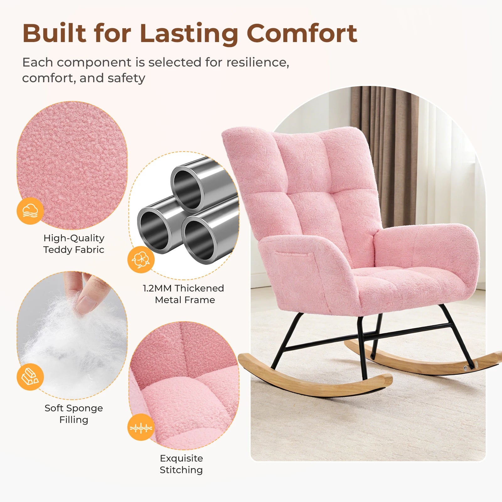 Teddy Upholstered Rocking Chair