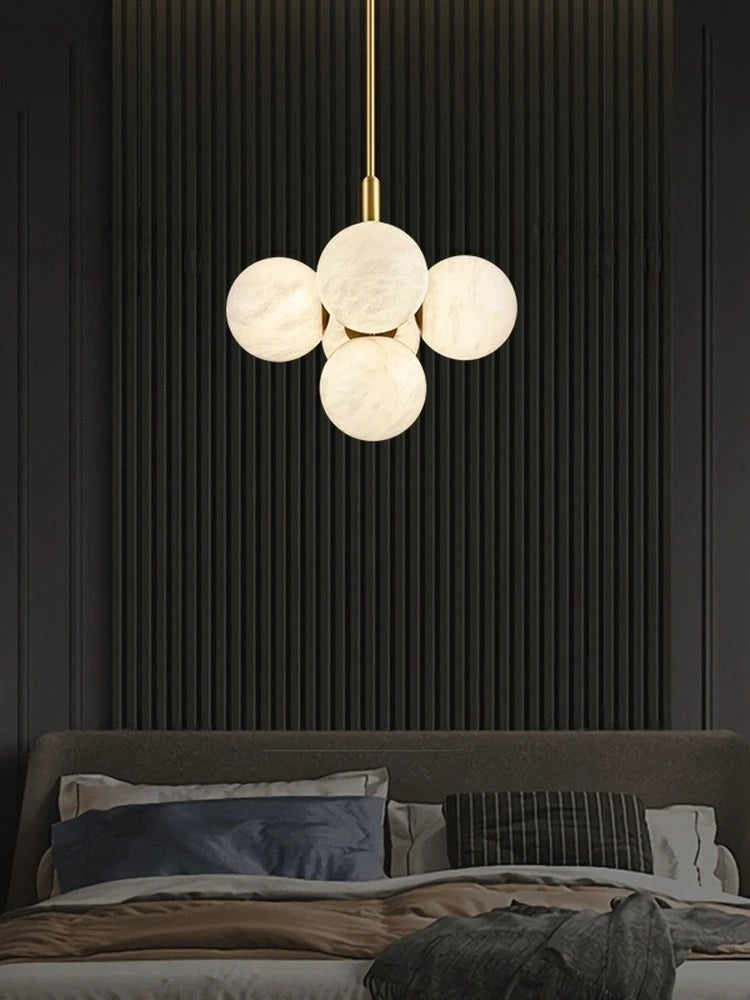 Modern Marble Globe Chandelier