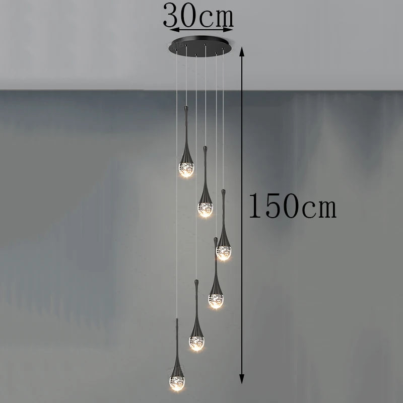 Modern Crystal Staircase Chandelier