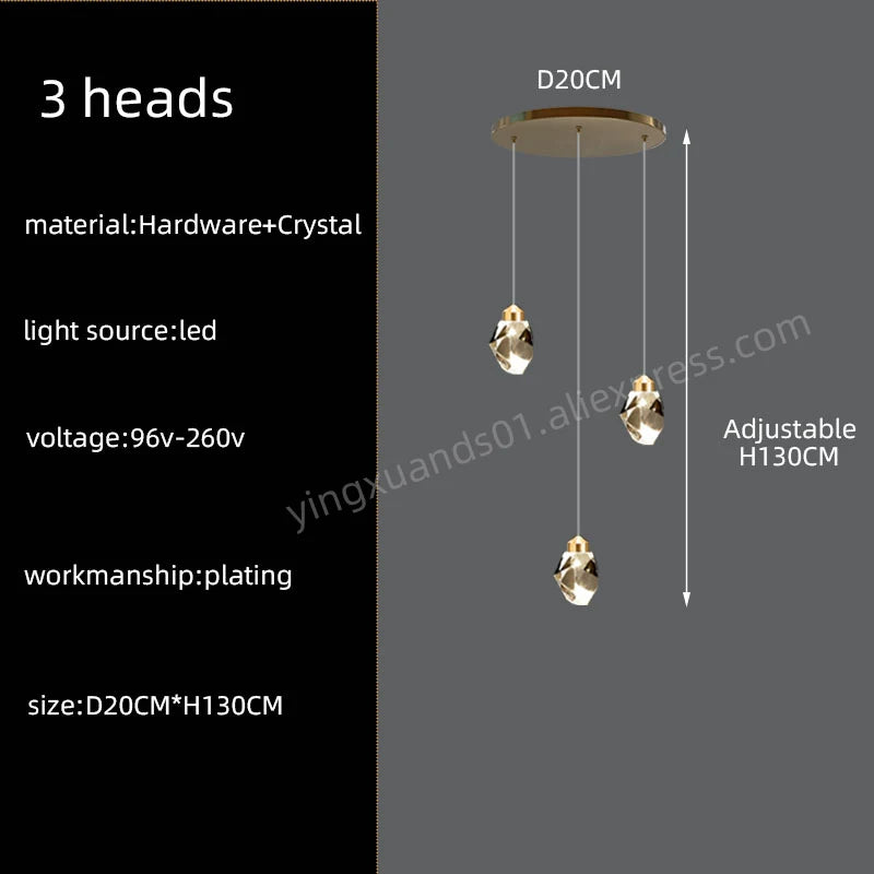 Nordic Crystal Chandelier Multi-Ring Design