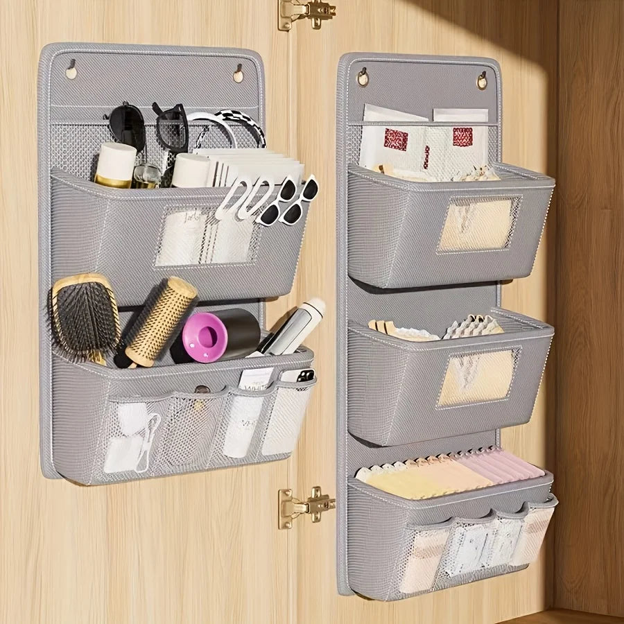 Gray Multi-Compartment Wall Organizer