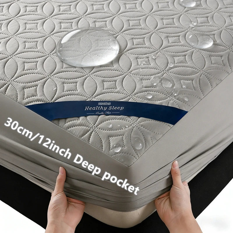 Soft Waterproof Quilted Mattress Cover