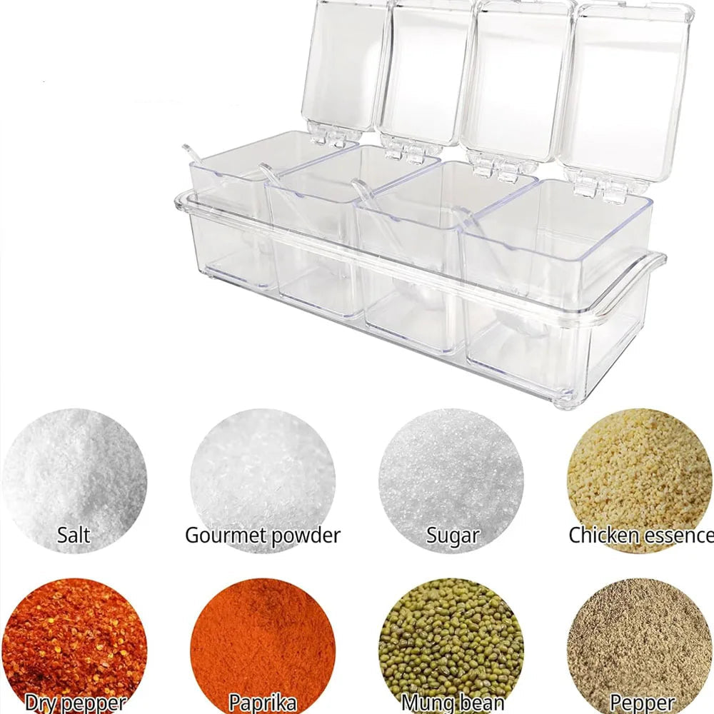 Clear Acrylic Spice Organizer Set