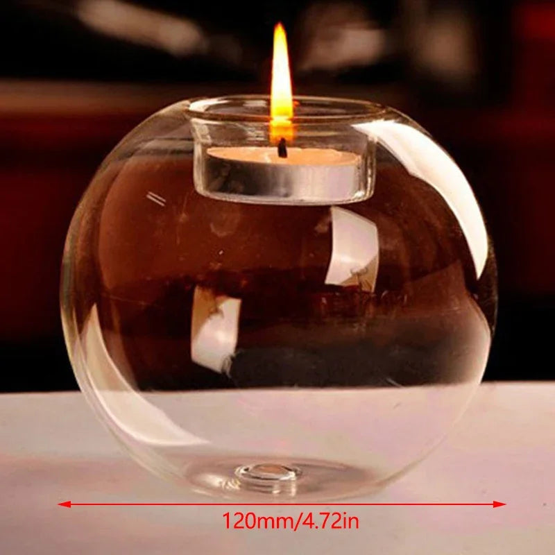 Elegant Glass Tealight Candle Holder