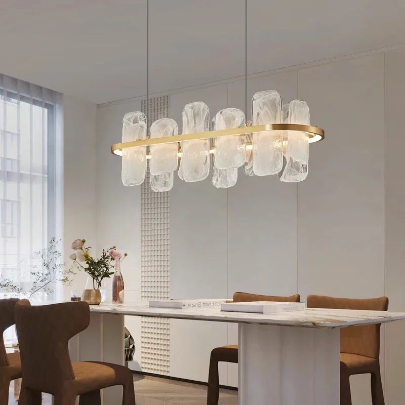 Nordic Glass Iron Pendant Chandelier