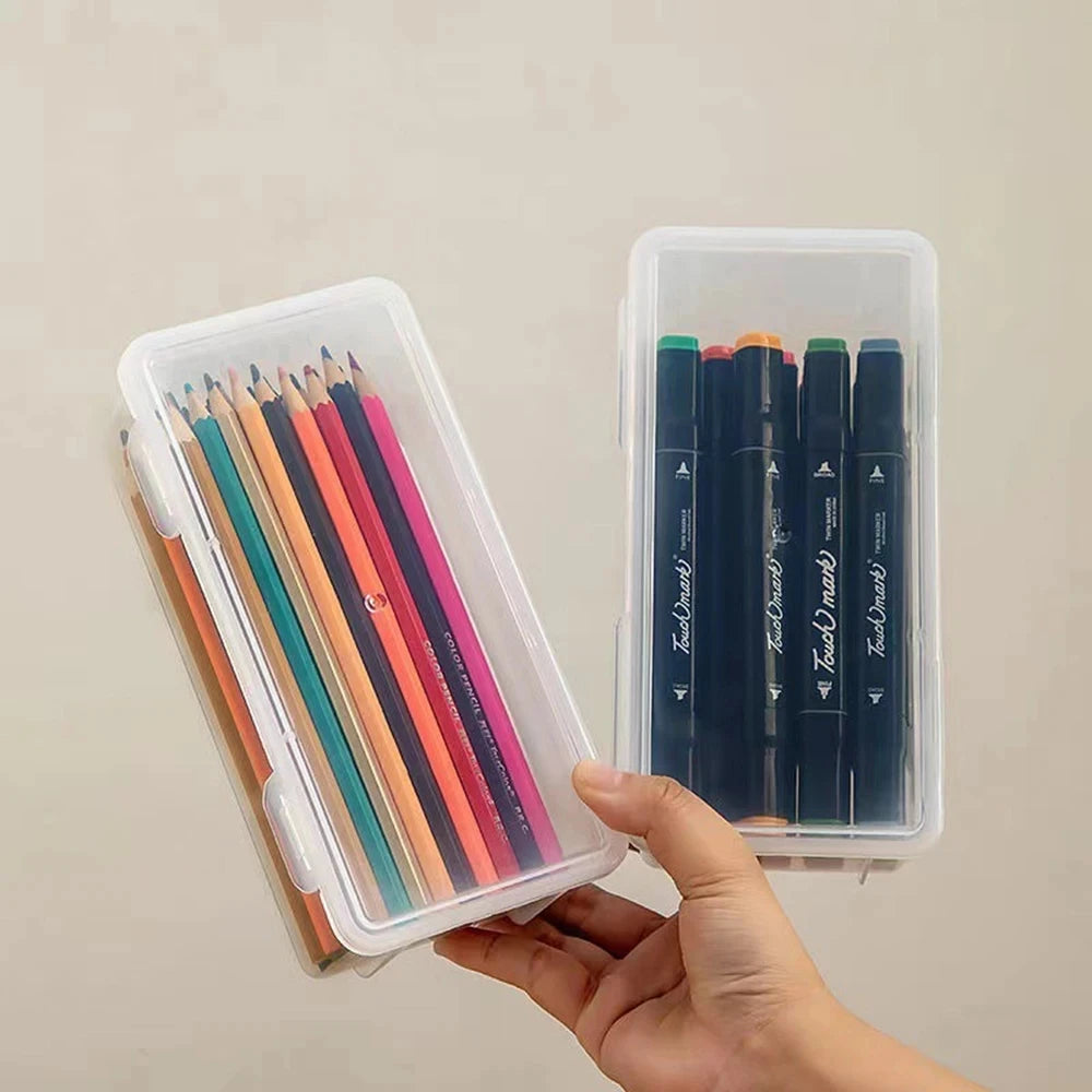 Large Capacity Translucent Pencil Case