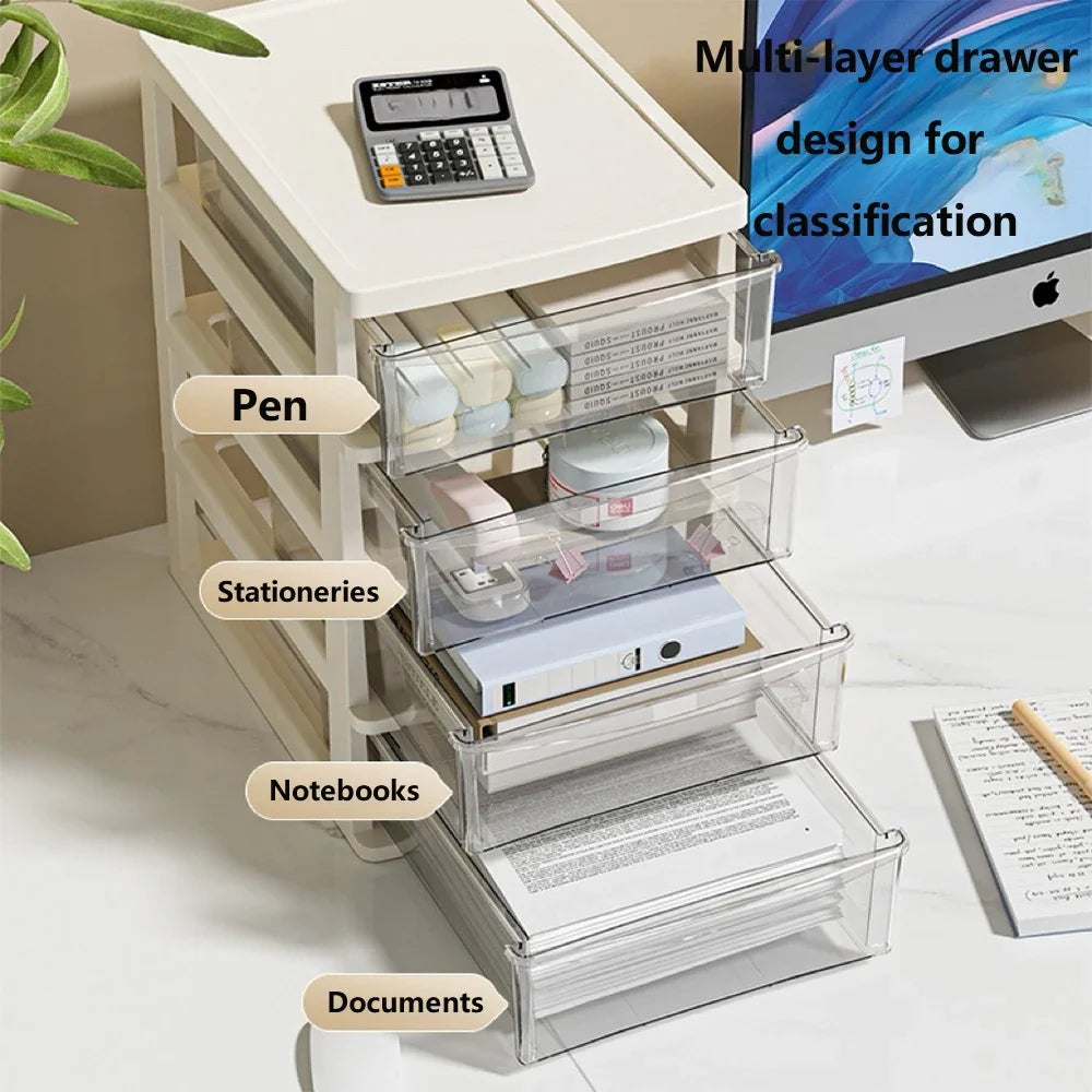 Clear Desktop Storage Drawer Organizer
