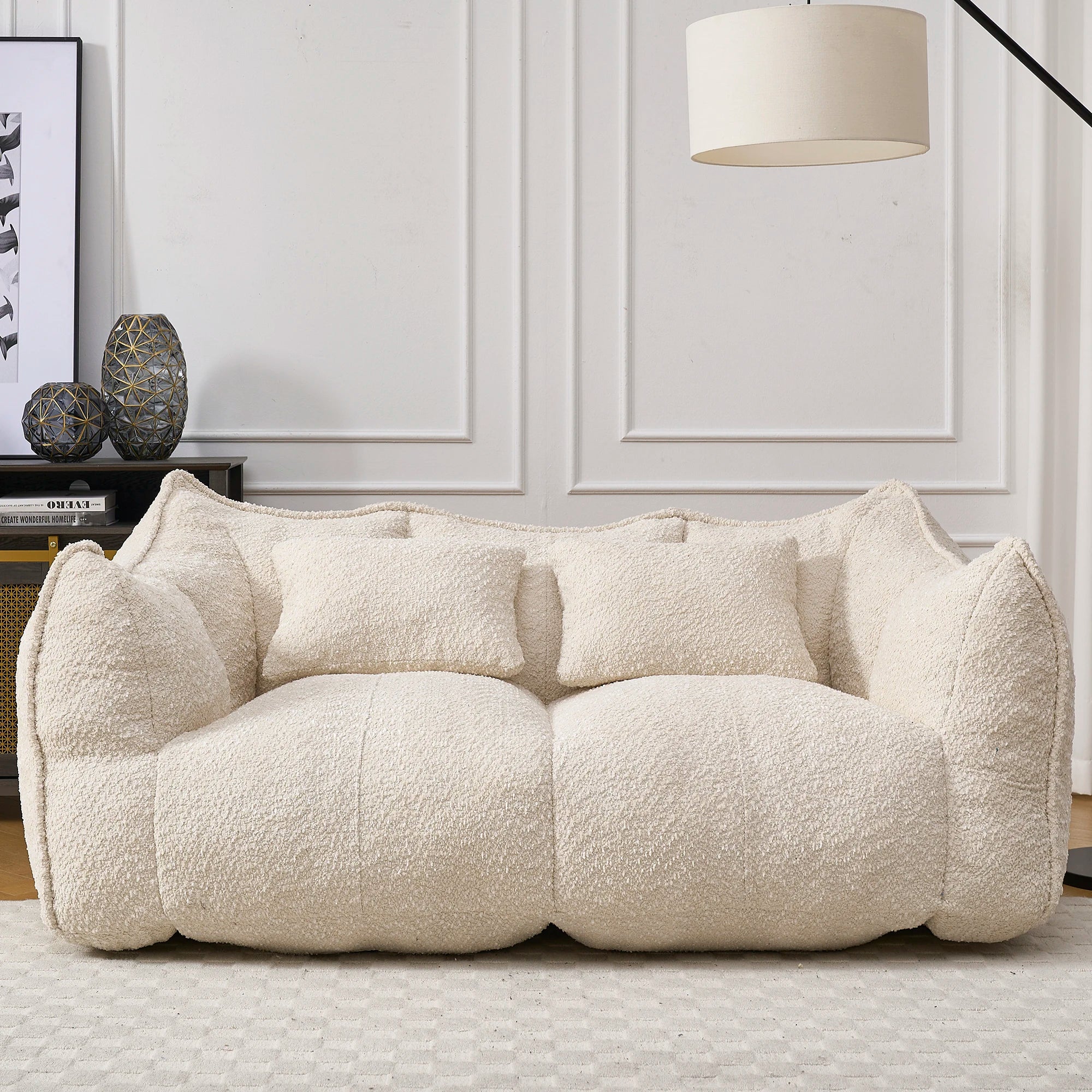 73" Chenille Bean Bag Loveseat