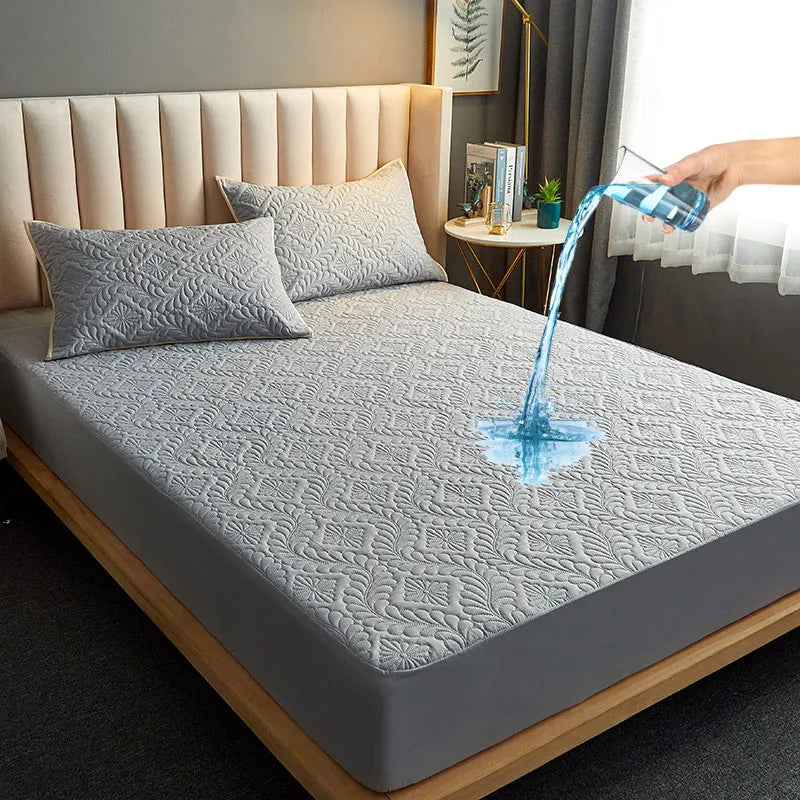 Waterproof Quilted Fitted Mattress Cover