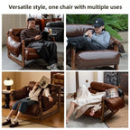 Italian Retro Faux Leather Armchair