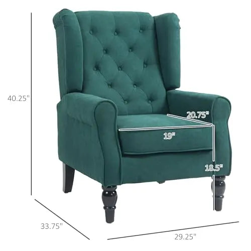 Tufted Wingback Accent Chair