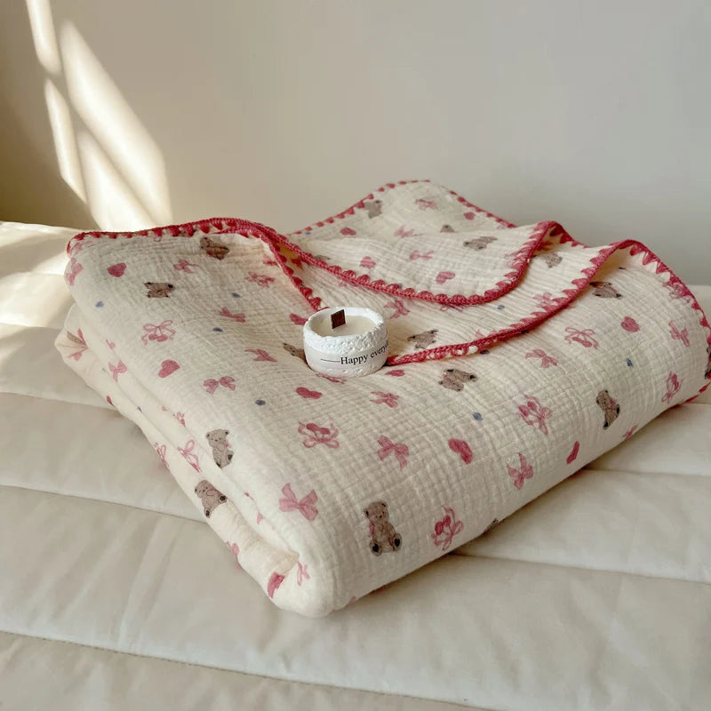 Pure Cotton Cartoon Summer Blanket