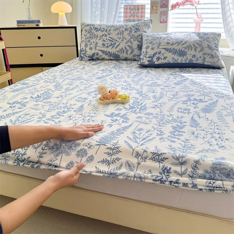 Soft 400TC Floral Fitted Sheet