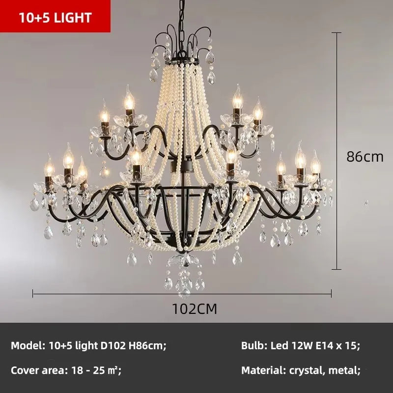 Gold Crystal Candle Chandelier Luxury