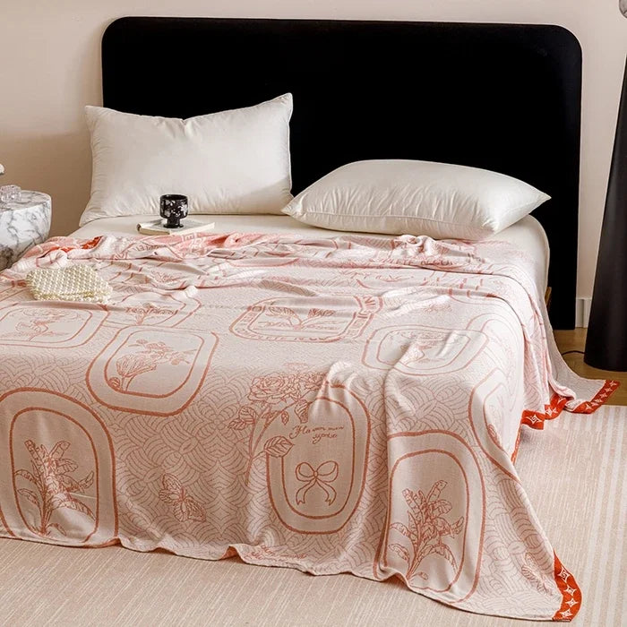 Bamboo Fiber Jacquard Cooling Blanket