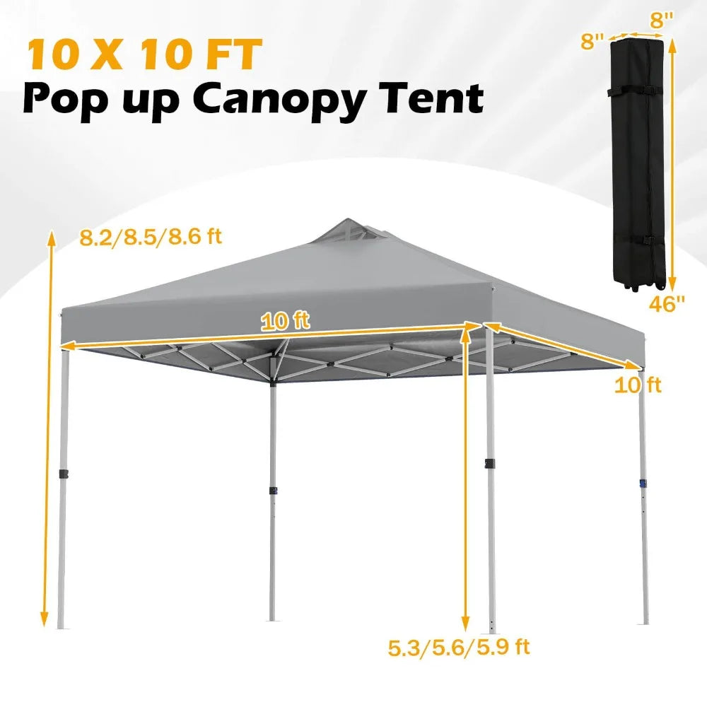 10×10 ft Pop-Up Canopy Tent with Wheeled Carry Bag