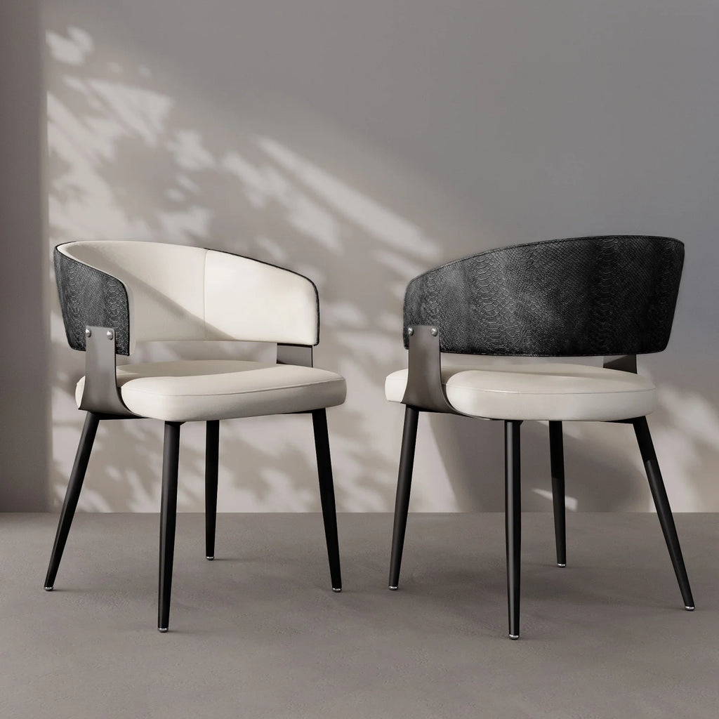 Microfiber Leather Upholstered Dining Chairs