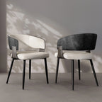 Microfiber Leather Upholstered Dining Chairs