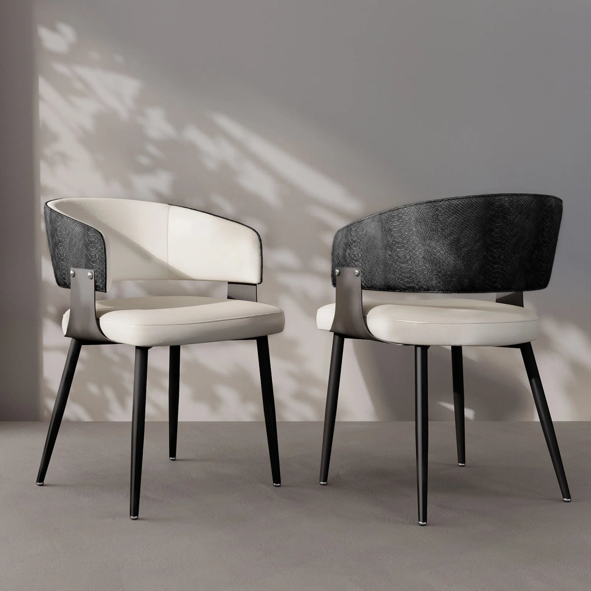 Microfiber Leather Upholstered Dining Chairs