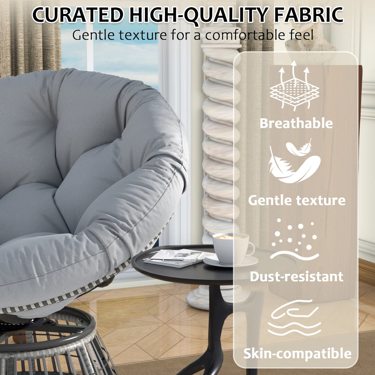 Swivel Papasan Lounge Chair