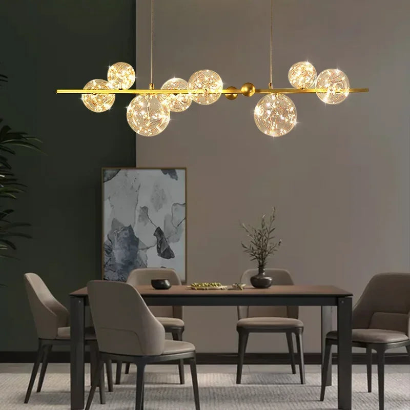 Romantic Starry Glass Pendant Chandelier