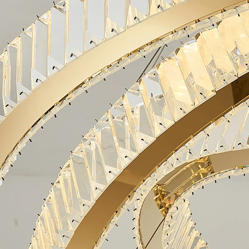 Modern Crystal Ring Chandelier Design